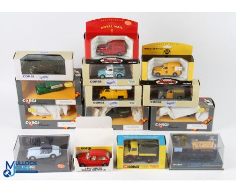 Corgi Diecast Car Collection, to include Corgi Classic models of Morris Minor van collectors club MG soft top Land Rover HM c