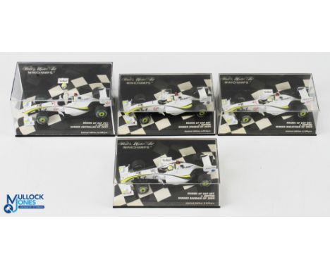 Jenson Button Winner Limited Edition '2009 Brawn Year Winner' Minichamps Diecast Formula 1 Model Toys (4) features Australian