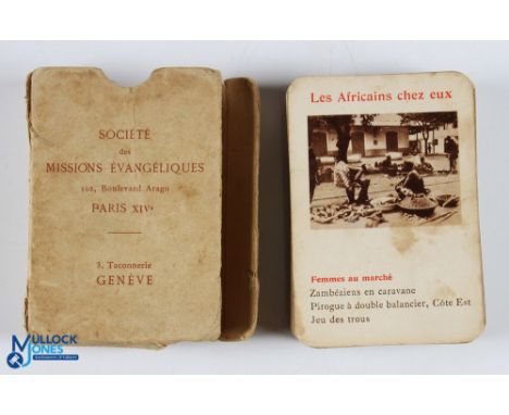 Ephemera - African Missionary Cards - a deck of playing cards issued by the French Evangelist Missionary Society, no date but