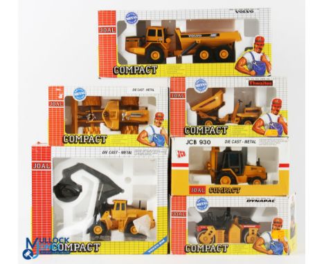 Selection of Joal Compact Diecast Toys (6) to include Volvo BM L160 High Lift 237, Volvo A35C 238, Thwaites Dumper 5TM 157, C