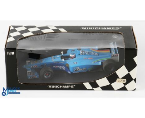 Jenson Button 2000/01 B200 Benetton 'Playlife' Minichamps Diecast Model 1:18 183 000111 - 1st Test Drive, Jerez Dec 5th 2000 