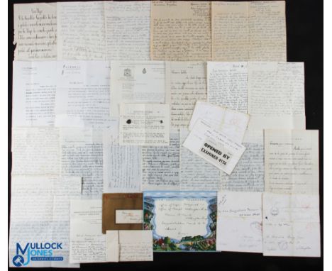 WWII Isle of Man IoM Italian Internment Collection of Censor Letters &amp; Documents with a good selection of postal camp can