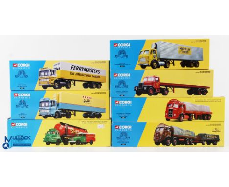 Corgi Classics 40th Anniversary Diecast Toys (5) incl' Wall's AEC Refrigerated 21401, Michelin Leyland 24701, Siddle &amp; Co