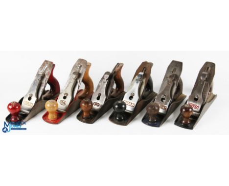 6x No.4 Style Block Planes Woodworking Tools, with makes of E P, Ross, Salmen's, GTL, Span, Acorn a good selection of used Br