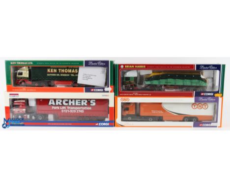 Corgi 1/50 Scale Lorries (4) - 75406 Leyland DAF curtainside - Ken Thomas Ltd, CC12927 Scania topline step frame curtainside 