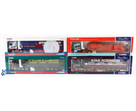 Corgi 1/50 Scale Lorries (4) - CC13229 DAF XF Curtainside David Murray Transport, CC13601 DAF CF Curtainside R Swain &amp; So