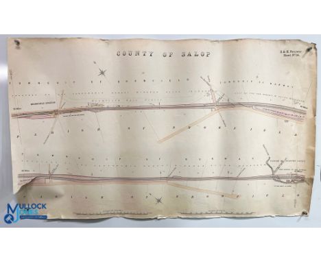 Shropshire - Railways - Original Plans five original large scale plans for the Shrewsbury to Hereford railway between Craven 