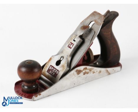 Vintage Spiers Ayr No: 14 Smoothing Plane - original Iron Handles - has a Stanley blade with it. Good used condition
