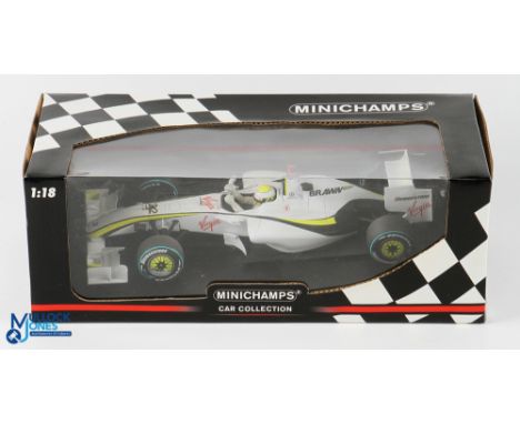 Jenson Button Championship Year 2009 Brawn GP 001 1:18 Minichamps Diecast Model 150 090122 - winner Australian GP - boxed
