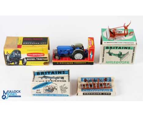 Britains Ltd Fordson Super Major Diesel Tractor - in very light used condition with original box - this has tape repairs to i