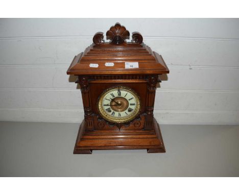 AN AMERICAN ANSONIA MANTEL CLOCK IN ARCHITECTURAL CASE