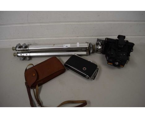 CAMERA TRIPOD PLUS VINTAGE POLAROID AND KODAK CAMERAS