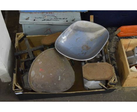 THREE SETS VINTAGE KITCHEN OR SHOP SCALES