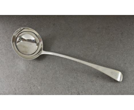 A George V silver Old English pattern soup ladle, Goldsmiths &amp; Silversmiths Co. Ltd., London 1927, of typical form with e