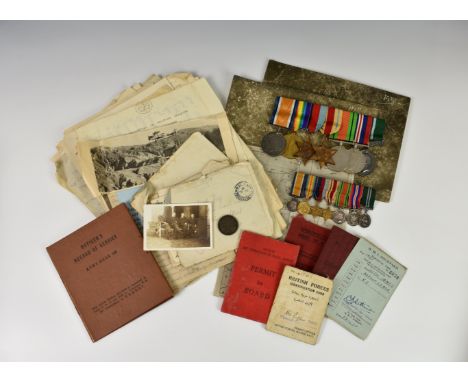 Royal Flying Corps &amp; RAF interest - A fine collection of WWI &amp; WWII medals - ephemera and commission certificates rel