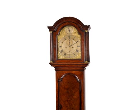 A George III 8 day longcase clock by Richard Grove of London, c.1800, the bell strike movement with four knopped pillars, fro