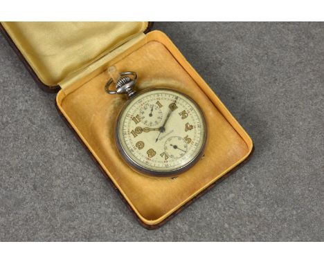 Kriegsmarine interest - WWII German Nazi Navel Kriegsmarine pocket watch, maker's mark for 'Leonidas' to enamel dial and mech