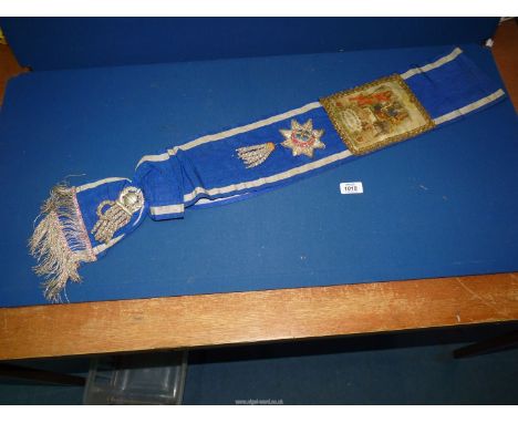 A Masonic Sash 'Odd Fellows - Independent Order of Manchester Unity'.