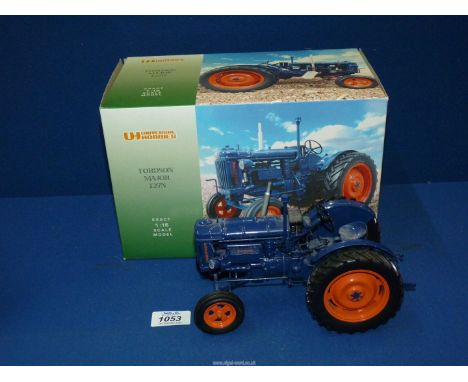 A Universal Hobbies 'Fordson Major E27N' tractor, exact 1:16 scale model, boxed.