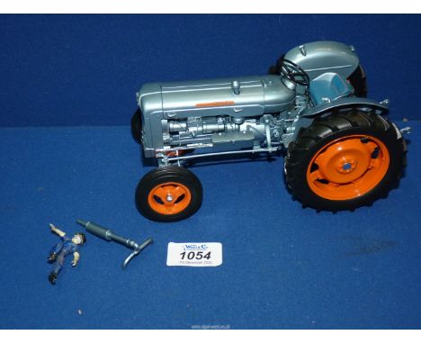 A Universal Hobbies Limited Edition 'Fordson Super Major' tractor, in light metallic blue finish, scale 1:16 model.