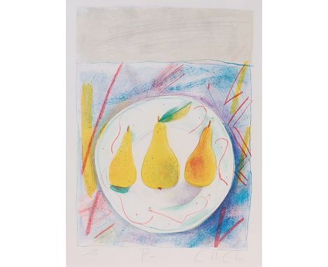 Chloe Cheese (b.1952) - Pears, lithograph printed in colours, signed, titled and numbered 184/195 in pencil to the lower marg
