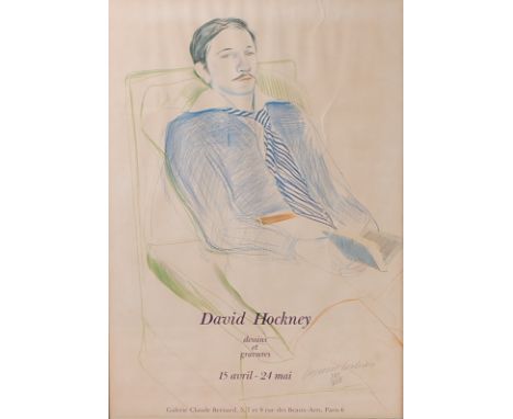 David Hockney (b.1937) - Dessins et Gravures 1975, poster, signed and numbered 380/450 in pencil lower right, 63.5 x 44.5cm