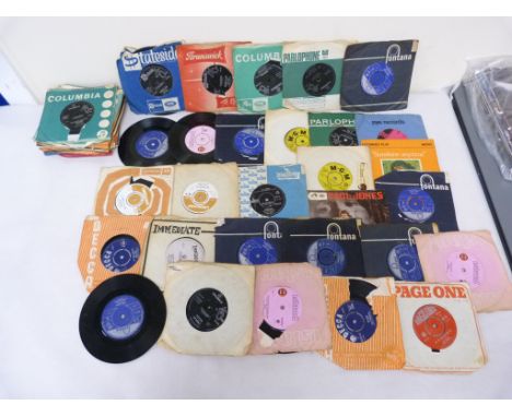 Over 50 UK 45rpm records form the 1960's. To include The Beatles, Rolling Stones, Small Faces, Animals and The Hollies. Most 