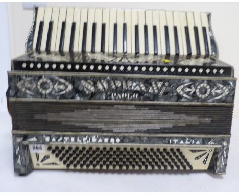 Paolo Soprani 120 bass piano accordion in decorated ivory finish by Castelfidada,