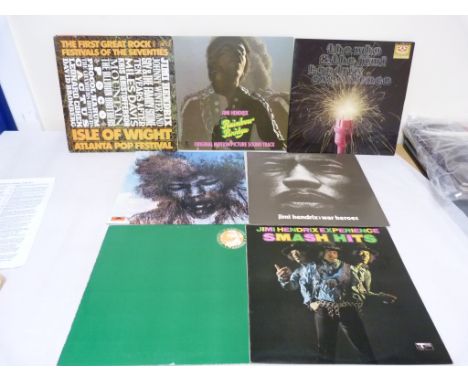  Six Jimi Hendrix LP's to include Backtrack 11 and Smash Hits (both UK Track originals) Rainbow Bridge UK 1st press, Cry Of L