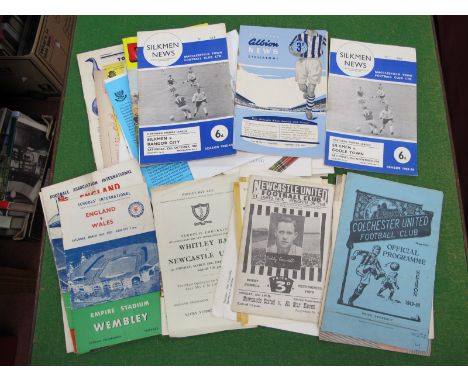 1949-50 Colchester v. Guildford, West Ham 'A', 57-8 Scarborough v. Doncaster Reserves, F.A X1 v. Army X1  at Old Trafford, Bo