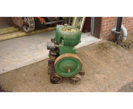 Vintage stationary engine Wolseley on trolley