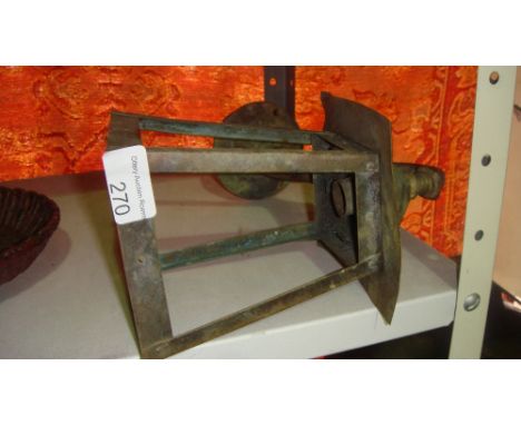 Arts and crafts metal exterior lamp fitment