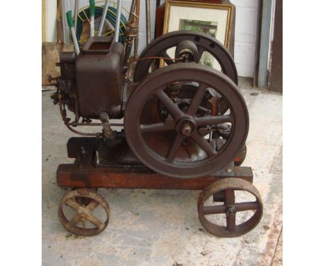 Vintage stationary engine by Mogul 7725378 on trolley
