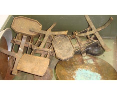 2 x boxes of scales and oddments (rural bygones)