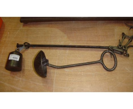Antique iron scales & ladle