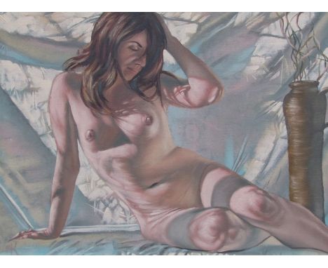 KRYS LEACH (b.1958): A framed oil on canvas board entitled "Autumn Light VII".  Monogram bottom left. 31cm x 42cm 