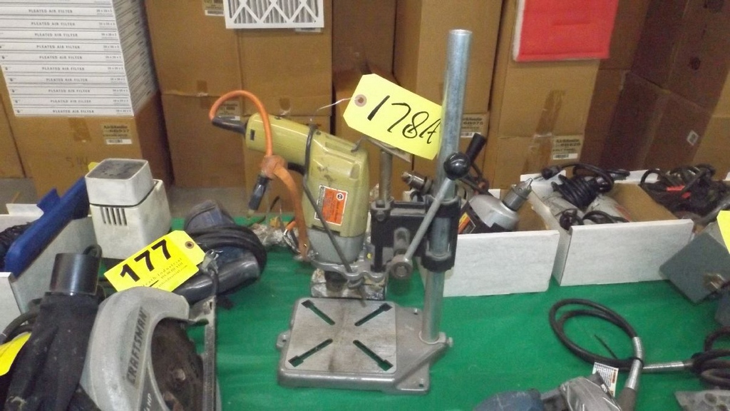 CRAFTSMAN MODEL 25921 DRILL PRESS STAND WITH BLACK & DECKER DRILL