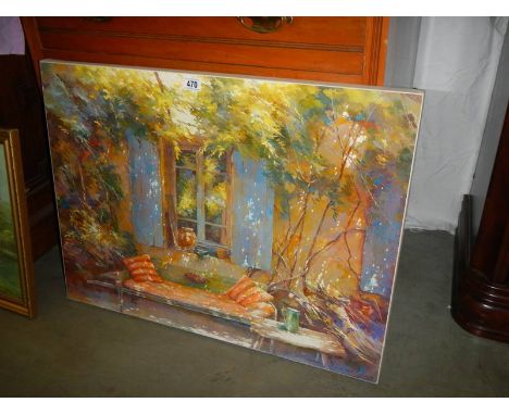 A good furnishing print on canvas, COLLECT ONLY.