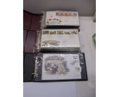 Three albums of Royal Mail first day covers.