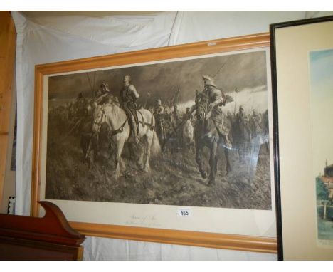 A framed and glazed print 'Joan of Arc', glass a/f. COLLECT ONLY.