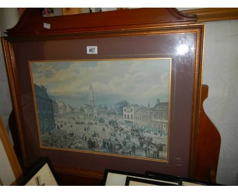 A large framed and glazed print entitled 'Boston May Sheep Fair', COLLECT ONLY.