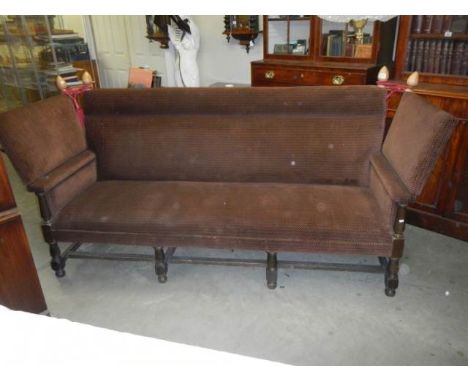 A late Victorian 'Knoll' end sofa, COLLECT ONLY.
