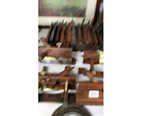 Approximately 16 vintage wood working planes including some rare examples. COLLECT ONLY.