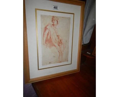 A framed and glazed Raphael museum print, COLLECT ONLY.