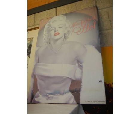 A Marylin Monroe 'Some Like it Hot' print on canvas, COLLECT ONLY.