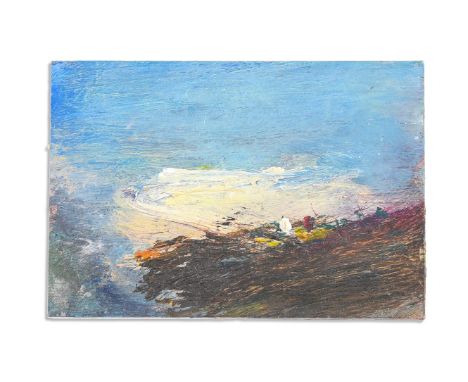 λ&nbspMELITA DENARO (IRISH B. 1950) LANDSCAPE  Oil on board  Inscribed and dated '18 May 15' (verso) 11 x 16cm (4¼ x 6¼ in.) 