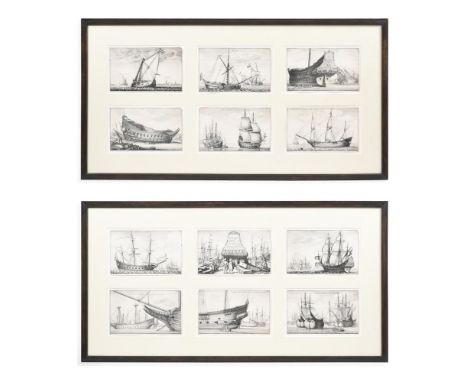 WENCESLAUS HOLLAR (BOHEMIAN 1607-1677) NAVIUM VARIAE FIGURAE ET FORMAE The complete set of etchings, 1647 (Pennington, 1261-7