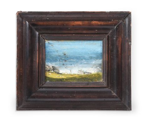 λ&nbspMELITA DENARO (IRISH B. 1950) LANDSCAPE WITH SHEEP IN THE FOREGROUND Oil on panel  13 x 17cm (5 x 6½ in.)Whether Melita