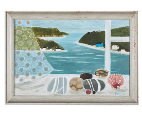 λ&nbspMARY FEDDEN (BRITISH 1915-2012) ROCKS AND SHELLS ON THE WINDOW SILL Oil on canvas Signed and dated '01' (lower right) 4