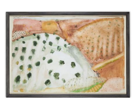 λ&nbspPIERRE HUMBERT (FRENCH 1929-2016)  PROVENCAL LANDSCAPE WITH HILLS  Watercolour on paper  Signed (lower left) 61 x 91cm 